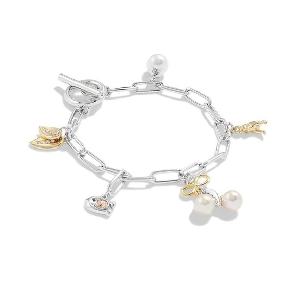 COACH Cherry Charm Bracelet in Silver-tone MSRP $145 NWT - Picture 1 of 3